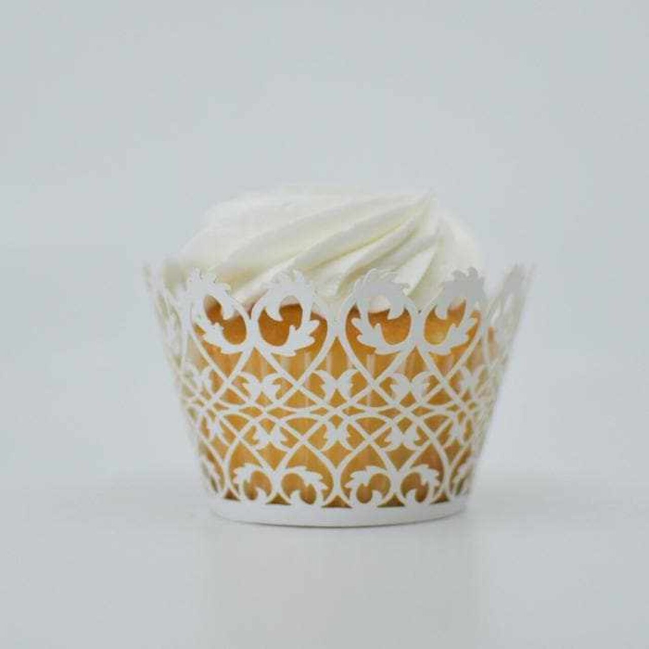 Victorian White Lace Cupcake Wrappers & Liners | 25 PC Set